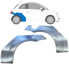 Hátsó sárvédő javító panel hoz Fiat 500 2007-2018 / Bal+Jobb / Készlet 16073