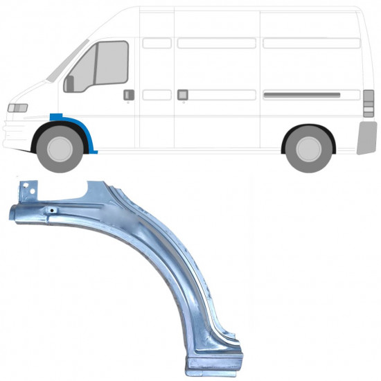 Első sárvédő javító panel hoz Fiat Ducato Boxer Relay 1994-2006 / Bal 5566