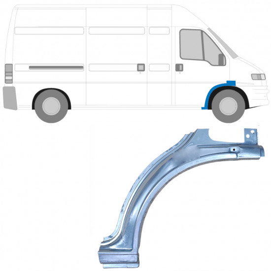 Első sárvédő javító panel hoz Fiat Ducato Boxer Relay 1994-2006 / Jobb 5565