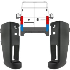 Hátsó lökhárító sarok hoz Fiat Ducato 2006-2018 / Bal+Jobb / Készlet 9936