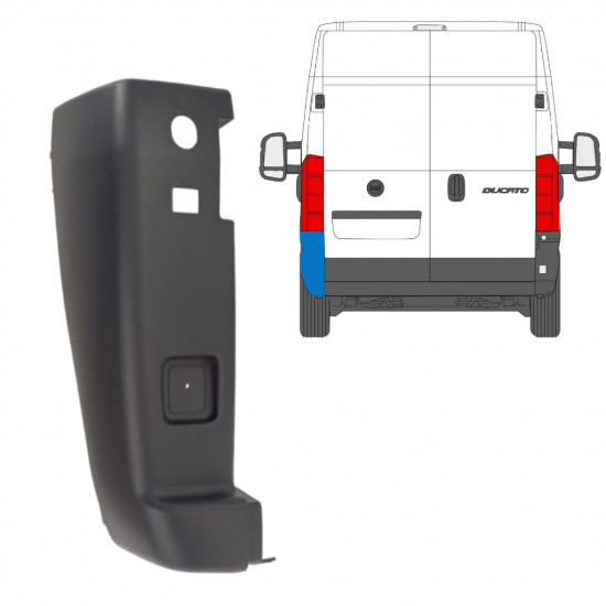 Hátsó lökhárító sarok hoz Fiat Ducato 2006-2018 / Bal 7307