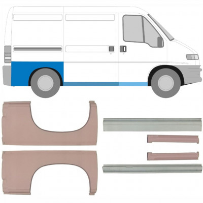 Küszöb és hátsó sárvédő javító panel hoz Fiat Ducato Boxer Relay 1994-2006 / SWB / Készlet 5582