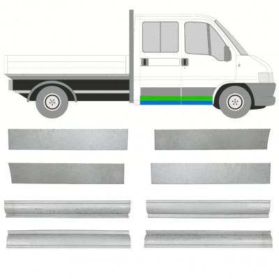 Küszöb és ajtó javító panel hoz Fiat Ducato Boxer Relay Jumper 1994-2006 / Bal+Jobb / Duplafülkés / Készlet 10492