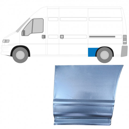 Első rész hátsó sárvédő javító panel hoz Fiat Ducato Boxer Relay 1994-2006 / Bal 6485