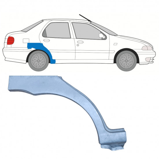 Hátsó sárvédő javító panel hoz Fiat Siena 1997-2001 / Jobb 8130