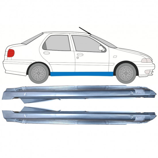 Küszöb javító panel hoz Fiat Siena 1997-2001 / Bal+Jobb / Készlet 10073