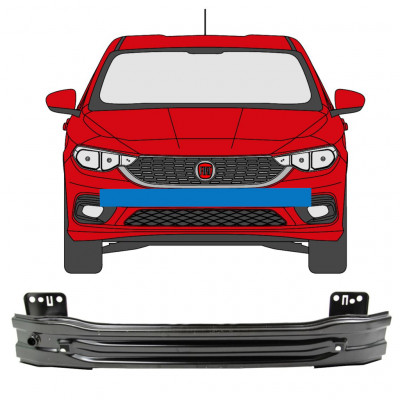 Első lökhárító merevítő hoz Fiat Tipo 2016- / SEDAN 7561