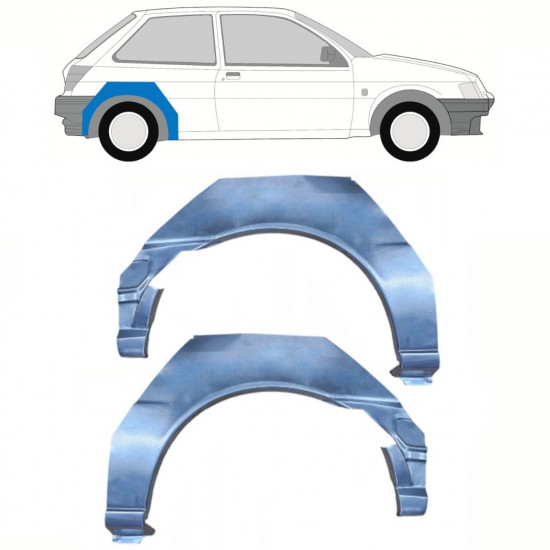 Hátsó sárvédő javító panel hoz Ford Fiesta 1989-1995 / Bal+Jobb / Készlet 10631