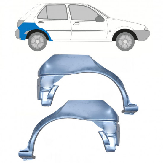 Hátsó sárvédő javító panel hoz Ford Fiesta 1995-1999 / Bal+Jobb / Készlet 11023