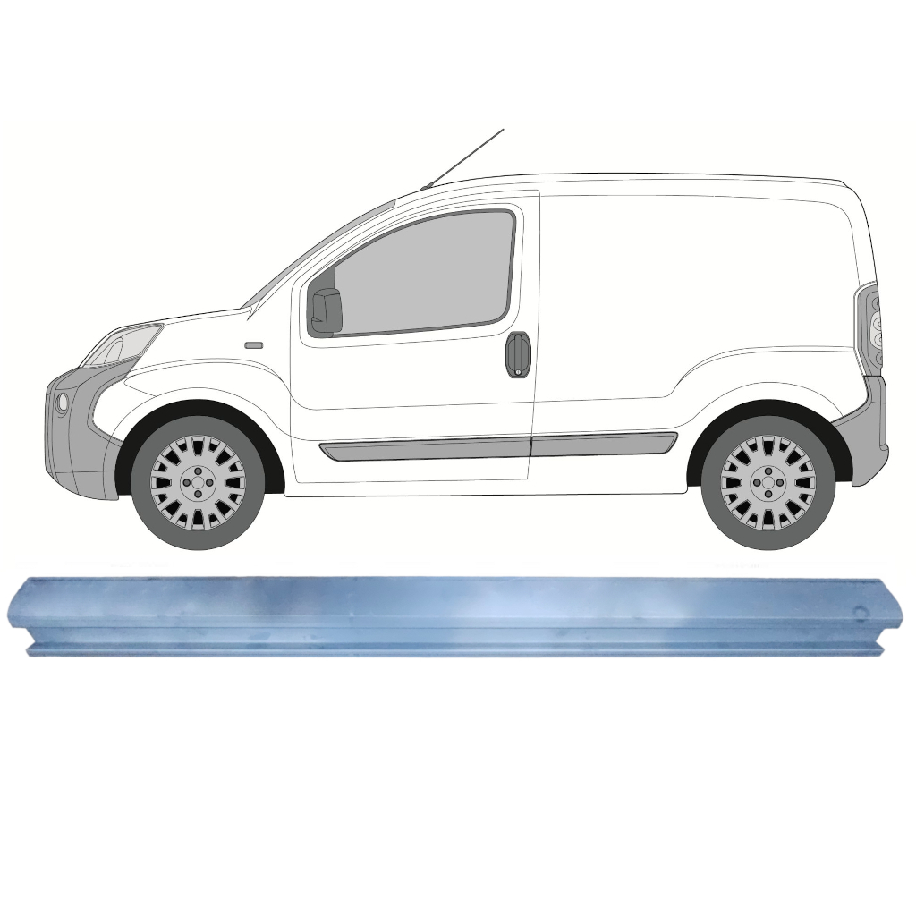 Küszöb Javító Panel Hoz Fiat Fiorino 2007- / Bal 7825