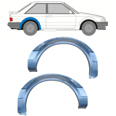 Hátsó sárvédő javító panel hoz Ford Escort 1980-1986 / Bal+Jobb / Készlet 10527