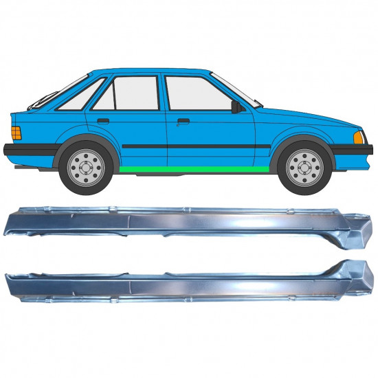 Küszöb javító panel hoz Ford Escort 1980-1986 / Bal+Jobb / Készlet 9983