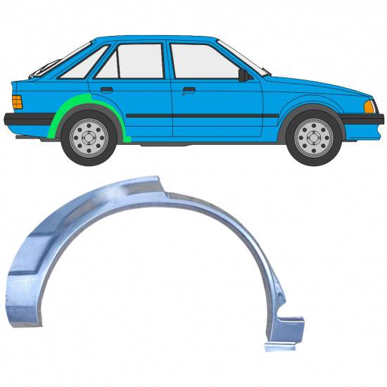 Hátsó sárvédő javító panel hoz Ford Escort 1980-1986 / Jobb 7820
