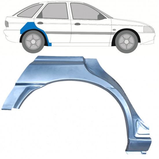 Hátsó sárvédő javító panel hoz Ford Escort 1995-2000 / Jobb 8990