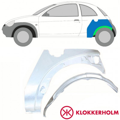 Belső és külső hátsó sárvédő javító panel hoz Ford KA 1996-2008 / Bal / Készlet 10776