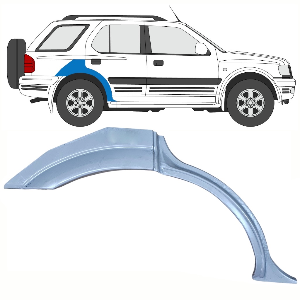 Hátsó Sárvédő Javító Panel Hoz Opel Frontera B 1999-2002 / Jobb 8757