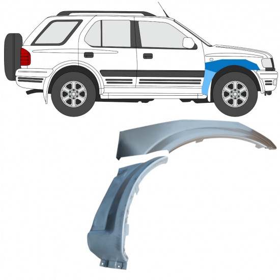 Első sárvédő javító panel hoz Opel Frontera B 1999-2002 / Jobb / Készlet 11202