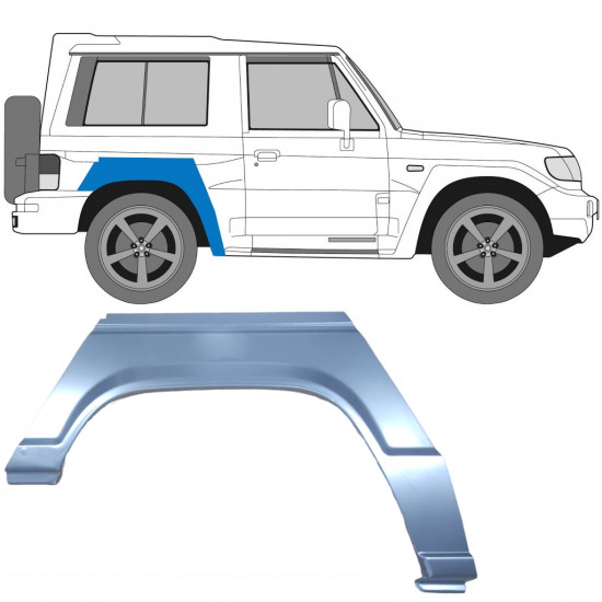 Hátsó sárvédő javító panel hoz Hyundai Galloper 1991- / Jobb /  6656