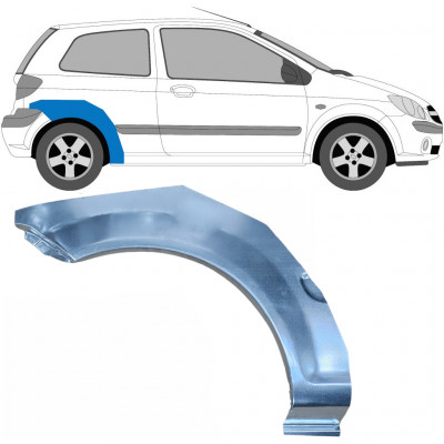 Hátsó sárvédő javító panel hoz Hyundai Getz 2002-2010 / Jobb 6662