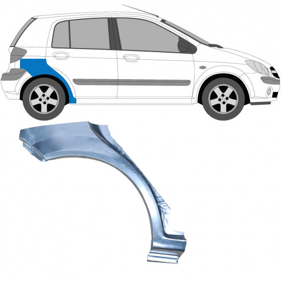 Hátsó sárvédő javító panel hoz Hyundai Getz 2002-2010 / Jobb 6660