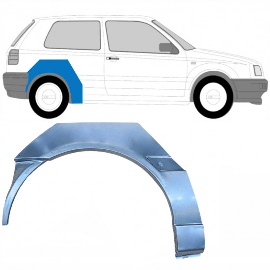 Hátsó sárvédő javító panel hoz VW Golf 3 1991- / Jobb 9089