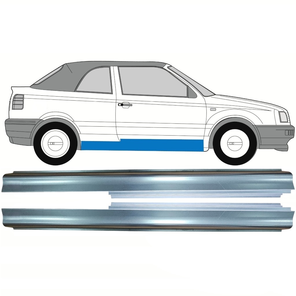 Küszöb Javító Panel Hoz Vw Golf 3 1993-1998 / Bal+Jobb / Cabrio / Készlet 10374