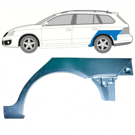 Hátsó sárvédő javító panel hoz Volkswagen Golf 5 Variant 2007-2010 / Bal 12906