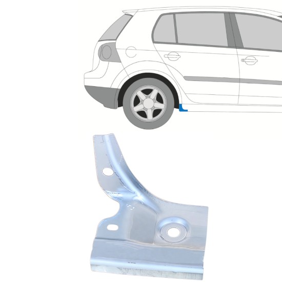 Ajtó alatti küszöb javító panel hoz Volkswagen Golf 5 2003-2009 / Jobb 16112