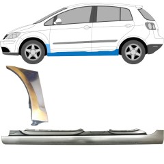 Teljes küszöb és első sárvédő javító panel hoz Volkswagen Golf Plus 2005-2013 / Bal / Készlet 10381