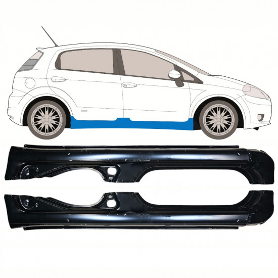 Küszöb javító panel hoz Fiat Punto / Grande / Evo 2005-2018 / Bal+Jobb / Készlet 10540