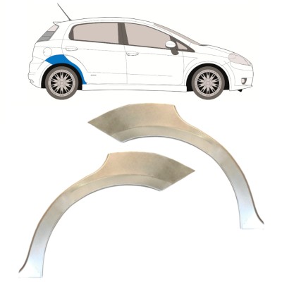 Hátsó sárvédő javító panel hoz Fiat Grande Punto Evo 2005- / Bal+Jobb / Készlet 14761