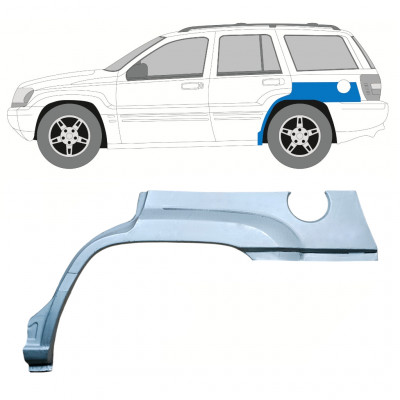 Hátsó sárvédő javító panel hoz Jeep Grand Cherokee 1998-2005 / Bal 7668