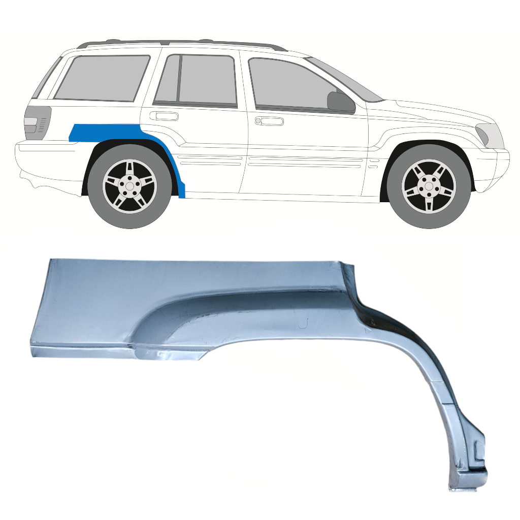 Hátsó Sárvédő Javító Panel Hoz Jeep Grand Cherokee 1998-2005 / Jobb 7667