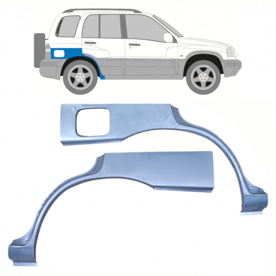 Hátsó sárvédő javító panel hoz Suzuki Grand Vitara 1997-2005 / Bal+Jobb / Készlet 10135