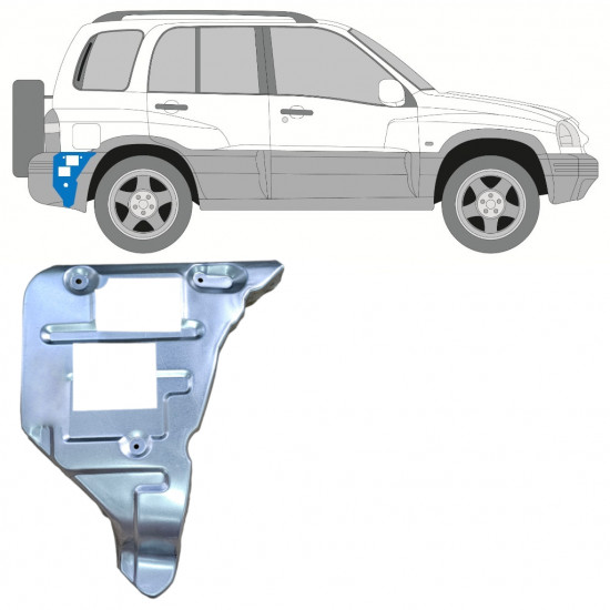 Hátsó lökhárító rögzítő javító panel hoz Suzuki Grand Vitara 1997-2005 / Jobb 11699