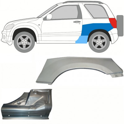 Küszöb és hátsó sárvédő javító panel hoz Suzuki Grand Vitara 2005-2012 / Bal / Készlet 10841