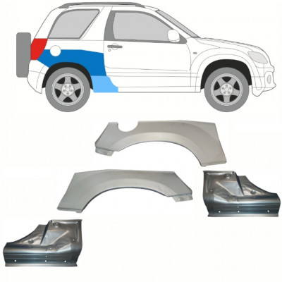 Küszöb és hátsó sárvédő javító panel hoz Suzuki Grand Vitara 2005-2012 / Készlet 10842