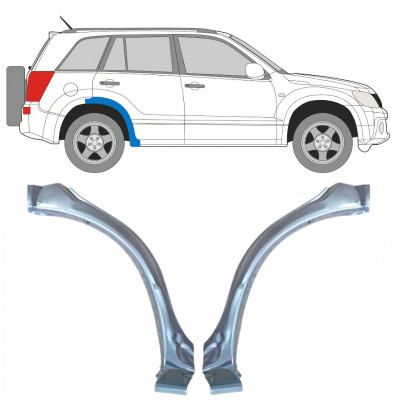 Első rész hátsó sárvédő javító panel hoz Suzuki Grand Vitara 2005-2012 / Bal+Jobb / Készlet 10177