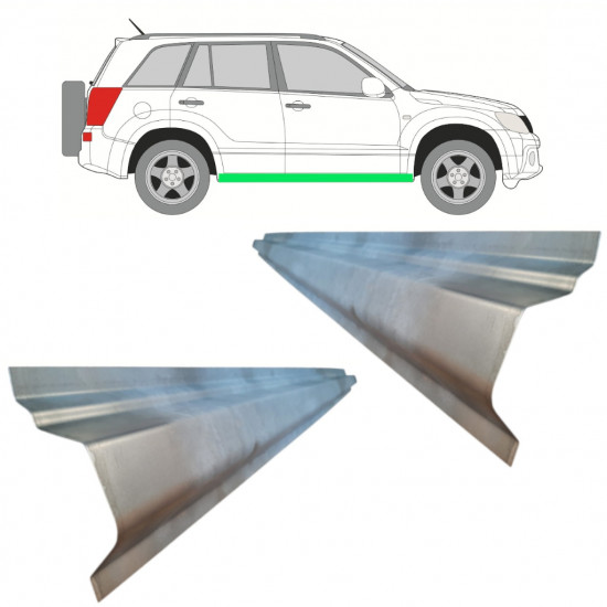 Belső küszöb javító panel hoz Suzuki Grand Vitara 2005-2012 / Bal = Jobb (szimmetrikus) / Készlet 11489