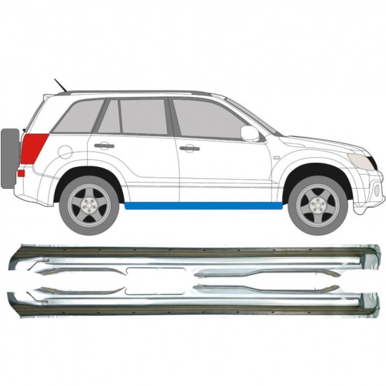 Teljes küszöb hoz Suzuki Grand Vitara 2005-2012 / Bal+Jobb / Készlet 9237