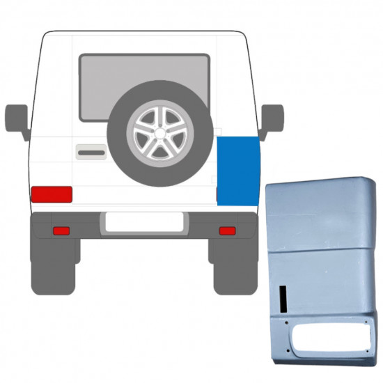 Hátsó sarok javító panel / üzemanyag nyílás nélkül hoz Mercedes G-Class 1992- / Jobb 5551