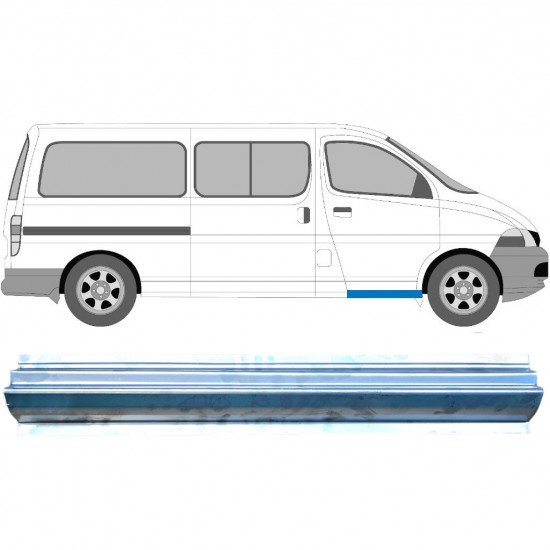 Küszöb javító panel hoz Toyota Hiace 1995-2006 / Bal = Jobb (szimmetrikus) 5902