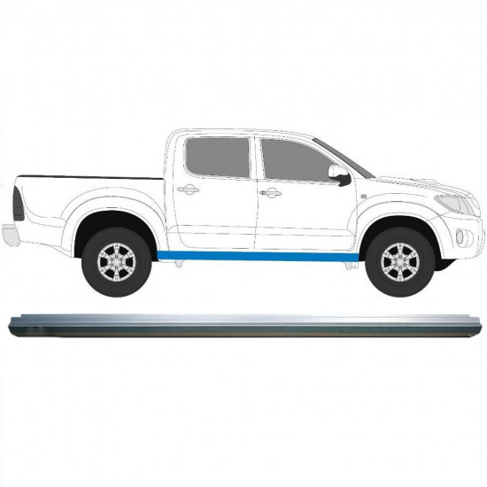 Küszöb javító panel hoz Toyota Hilux 2005-2015 / Bal = Jobb (szimmetrikus) 7074