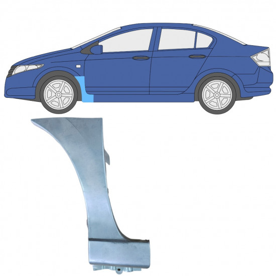 Első sárvédő javító panel hoz Honda City 2008-2013 / Bal 7856