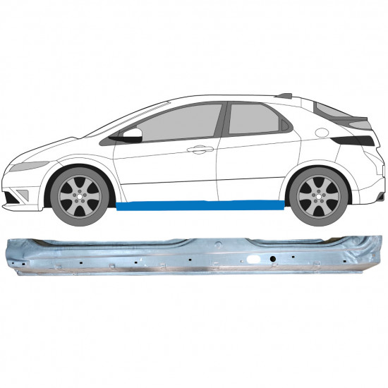 Küszöb javító panel hoz Honda Civic 2005-2011 / Bal 7193