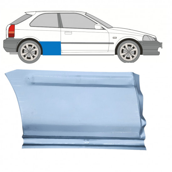 Hátsó sárvédő javító panel hoz Honda Civic 1995-2001 / Jobb 7677