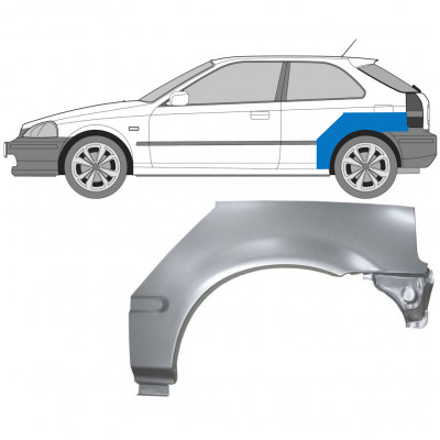 Hátsó sárvédő javító panel hoz Honda Civic 1995-2000 / Bal 5126