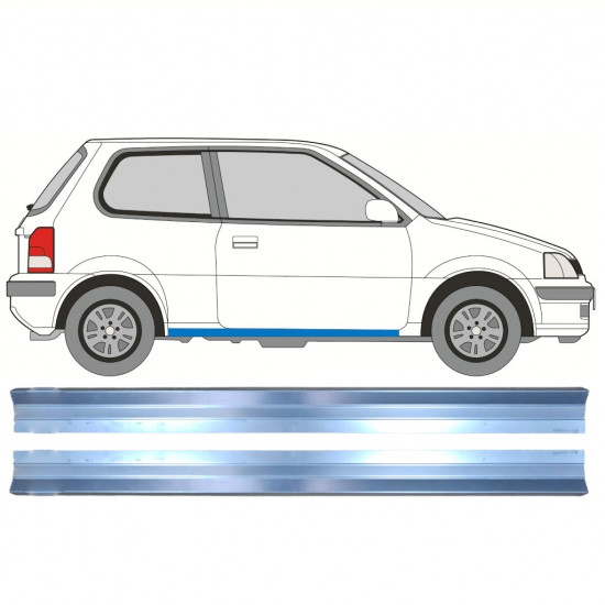 Küszöb javító panel hoz Honda Logo 1996-2001 / Bal = Jobb (szimmetrikus) / Készlet 10948