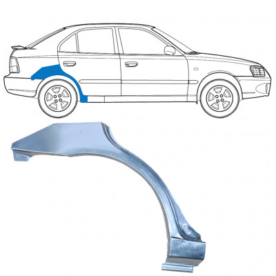 Hátsó sárvédő javító panel hoz Hyundai Accent 2000-2006 / Jobb 7593