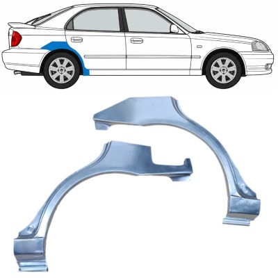 Hátsó sárvédő javító panel hoz Hyundai Accent 2000-2006 / Bal+Jobb / Készlet 9881